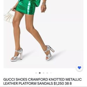 IN SEARCH OF!!!!! Gucci Crawford, platform sandals in SILVER. Size 7.5 OR 8.